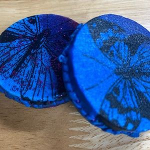 Plugs, Mariposa 🦋 Butterfly Wood Wrapped in Fabric